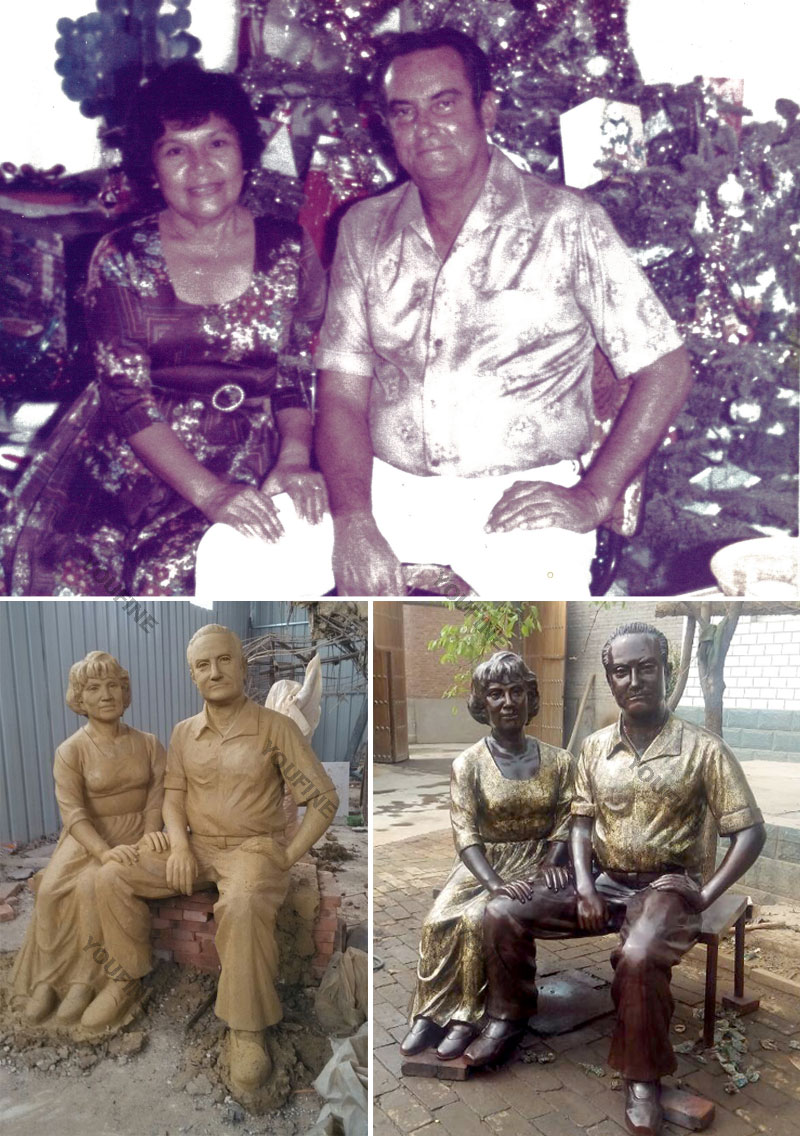 Custom make bronze casting life size figure statues from a photo