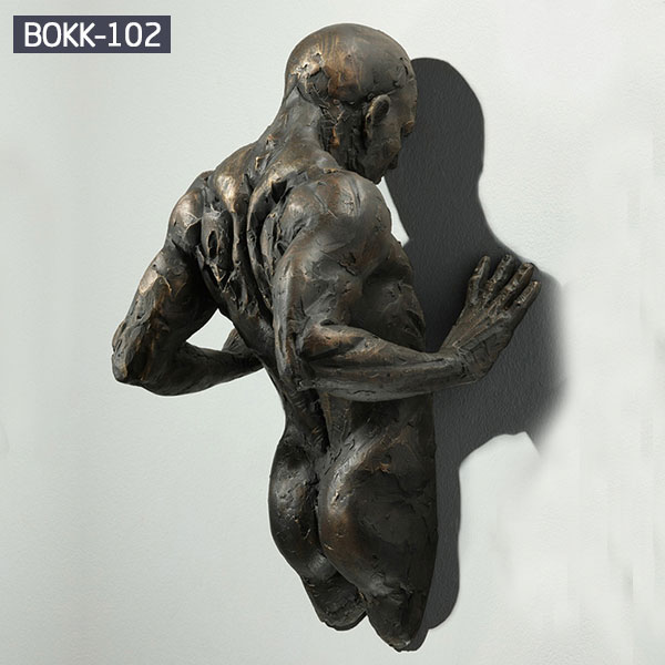 Bronze metal statue replica of matteo pugliese artists designs the body art
