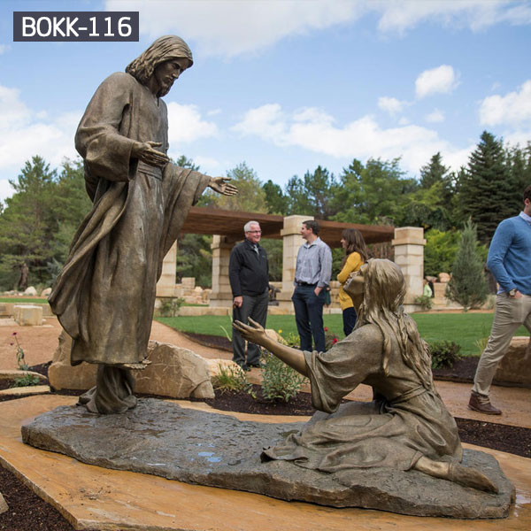 Religious garden statues of Jesus bronze art for sale