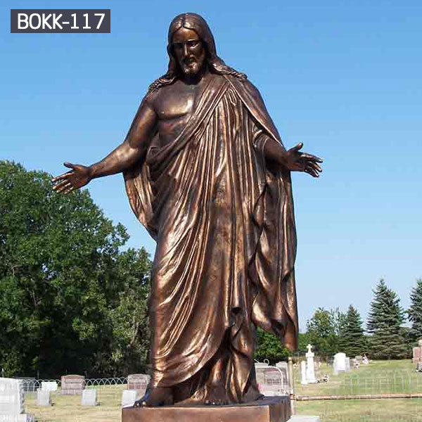 Catholic garden statues of bronze casting Jesus for sale