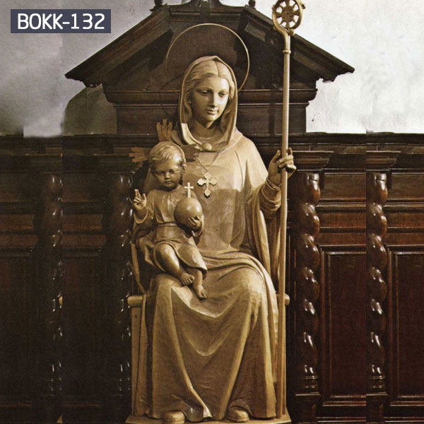 Buy bronze Mary and baby Jesus statues for church interior decor