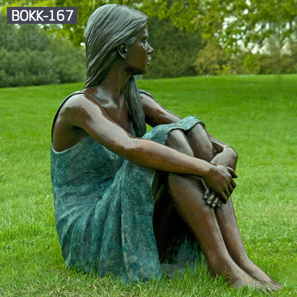 Outdoor lawn decor beautiful young lady bronze statues for saleOutdoor lawn decor beautiful young lady bronze statues for sale