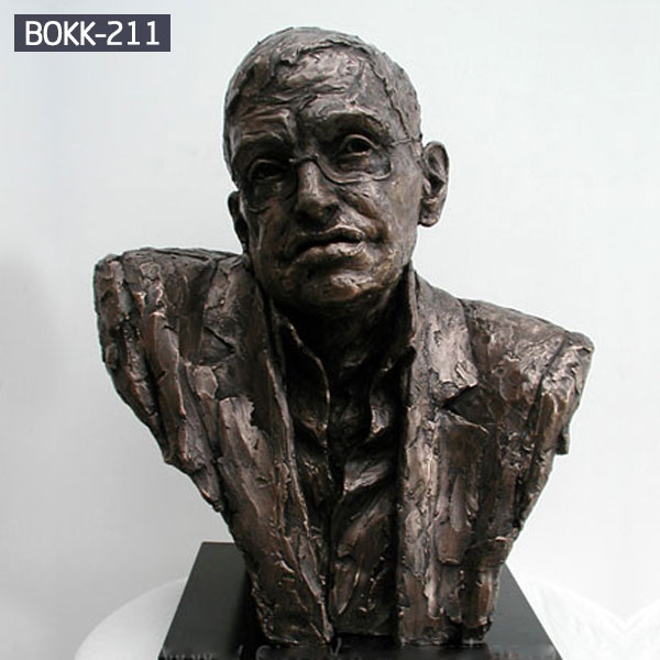 Bespoke bronze bust Stephen William Hawking head statues for sale