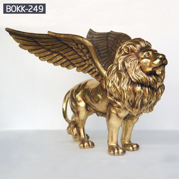 Golden winged lion bronze lawn statues outdoor prices