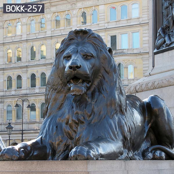 Outdoor sitting roaring lion wildlife animal statues for garden decor