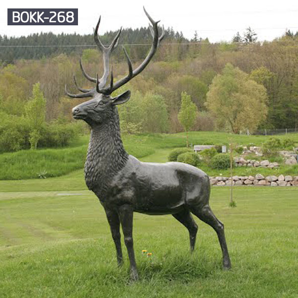 Outdoor life size garden bronze stag for lawn ornaments costs