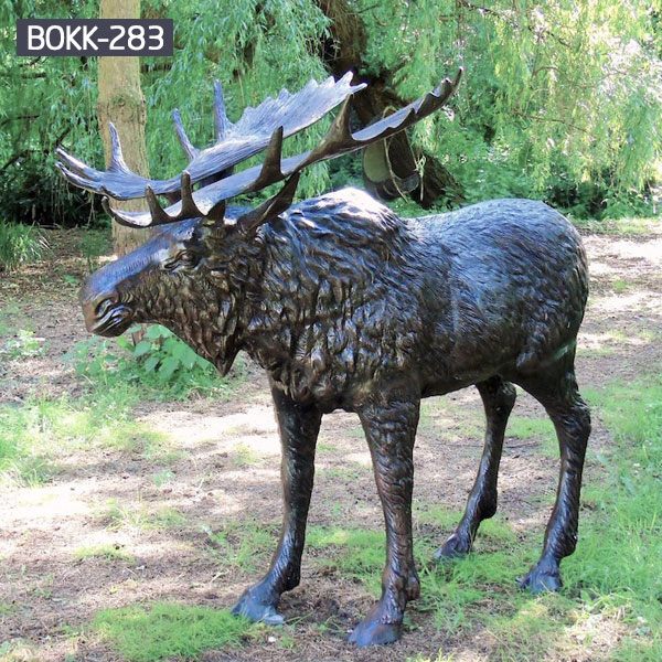 To buy wildlife bronze animal statues of moose for outdoor garden