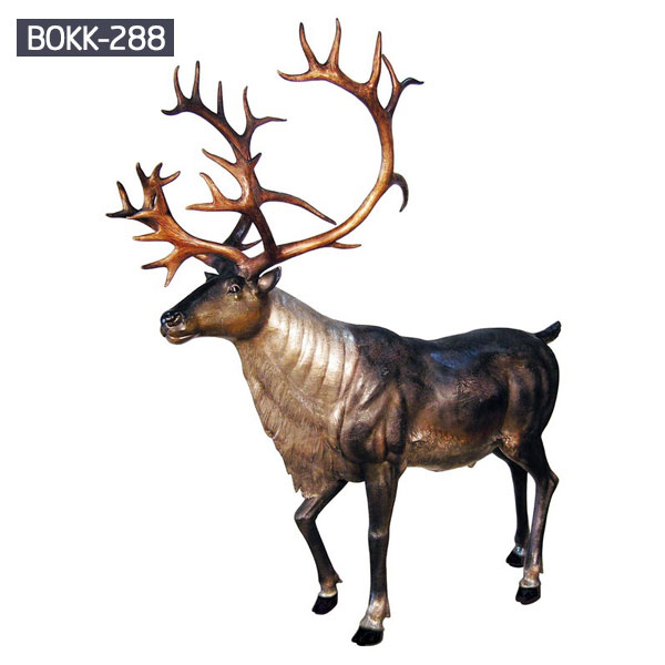 Brass life size reindeer wildlife statues to buy