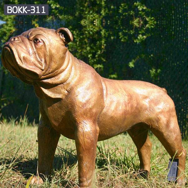 Buy bronze boxer dog statue for garden ornaments