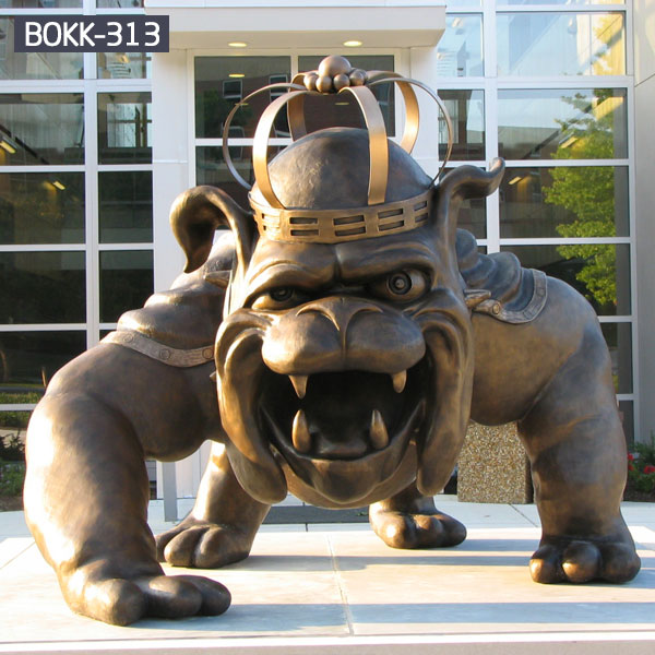 Outdoor large bulldog bronze garden art statues to buy