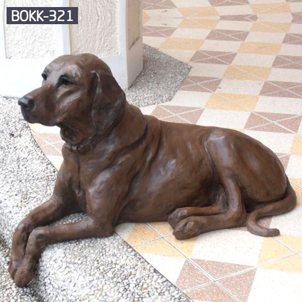 Custom make a bronze statue of your dog for home