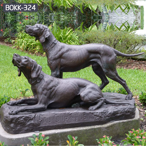 Large garden lawn decoration bronze animal statues of dog for sale