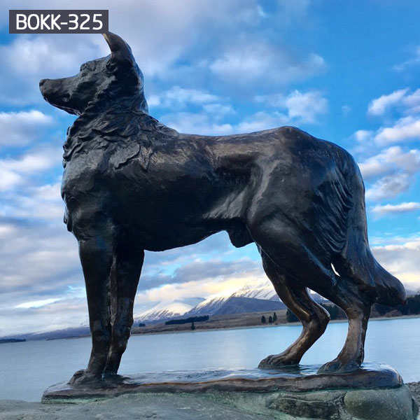 Outdoor giant dog bronze sculpture memorials for sale