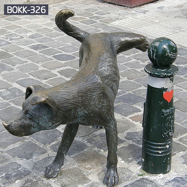 Custom made peeing dog bronze statues online sale