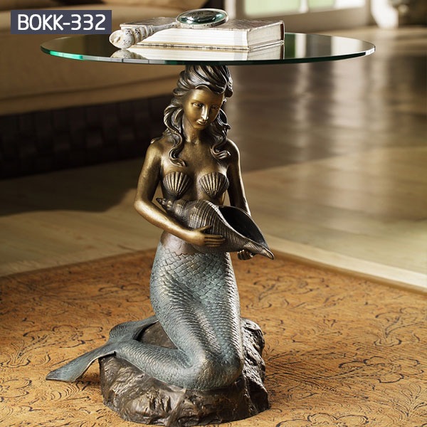 Home decor bronze metal art mermaid statues for sale