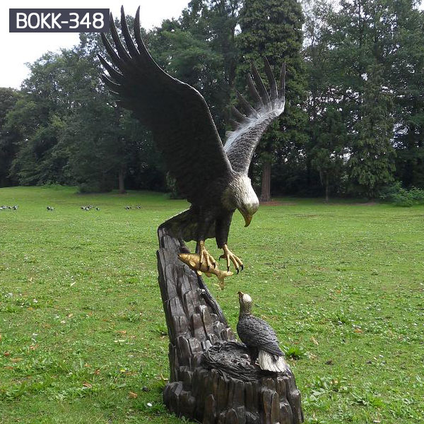 Large bronze lawn statues of american bald eagle statue for sale
