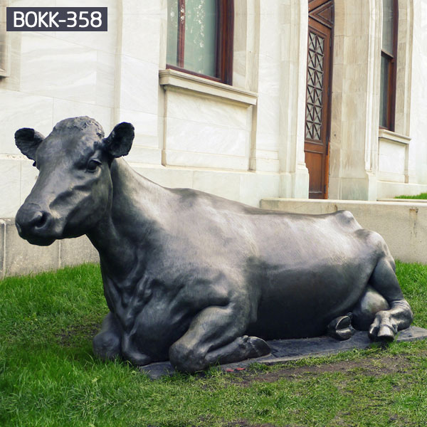 Outdoor lawn ornaments large bronze cow statues to buy