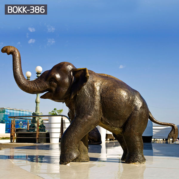 Life size bronze casting elephant sculpture for the center of square