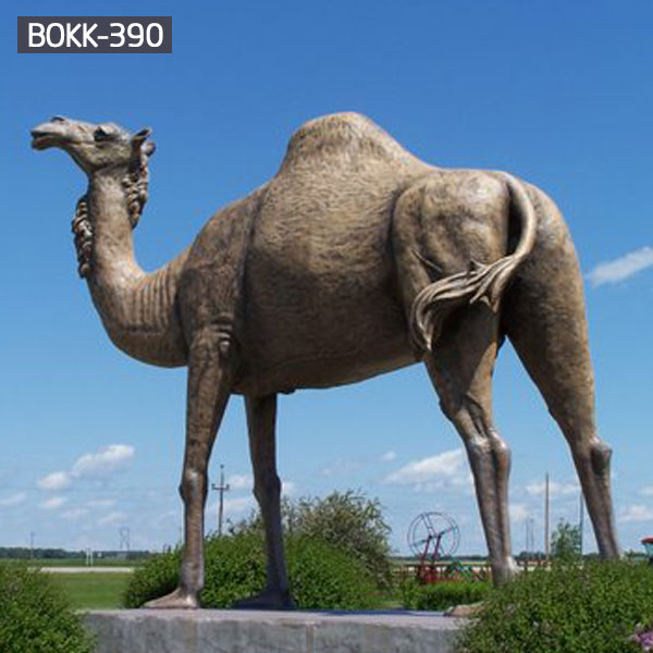 Life size bronze casting camel outdoor garden decor