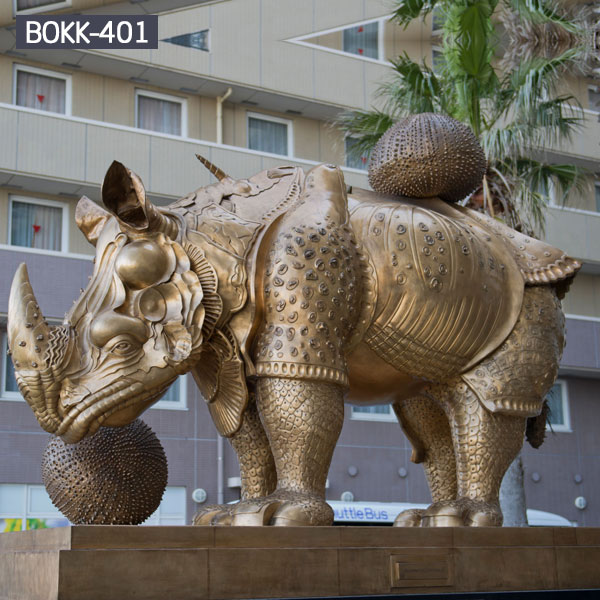 Golden brass hippo wildlife garden sculptures for sale