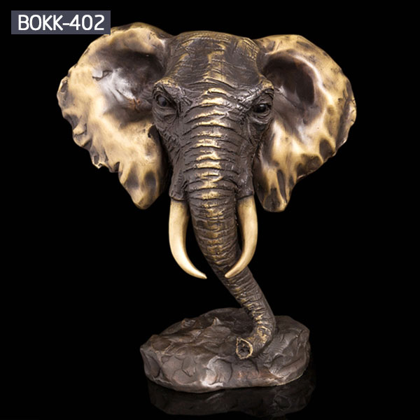 Indoor home decor elephant head bronze bust statues to buy