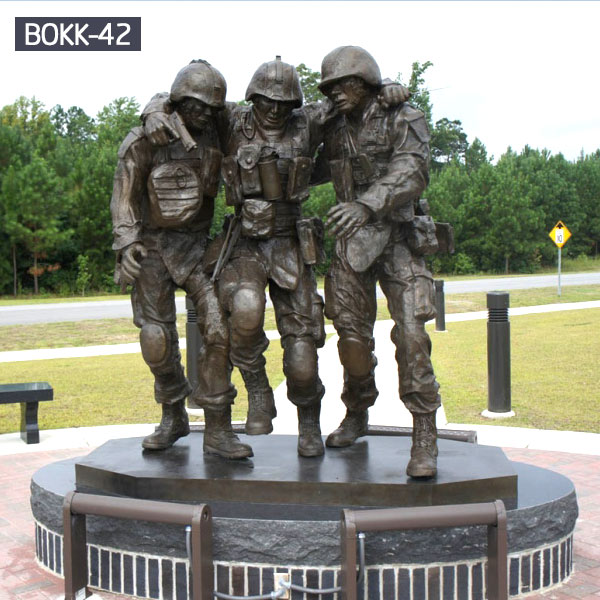 life size military solider garden bronze casting memorials