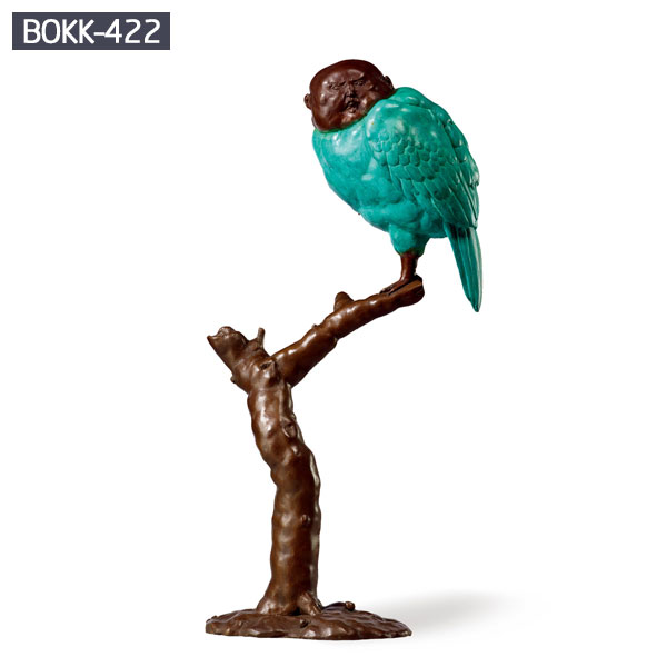 Home garden metal decor bird on the tree sculptures for sale