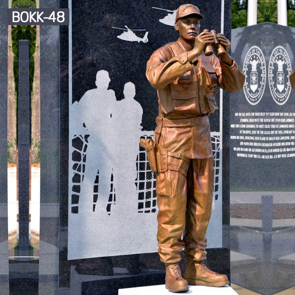 Brass life size military solder garden memorial for sale