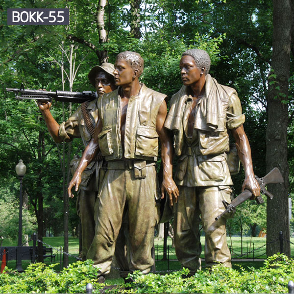 Group military garden bronze life size statues for sale