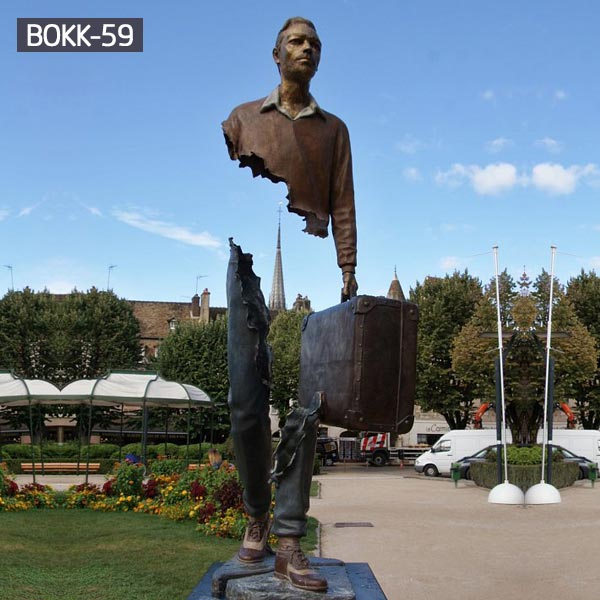 Outdoor life size bruno catalano sculpture for sale