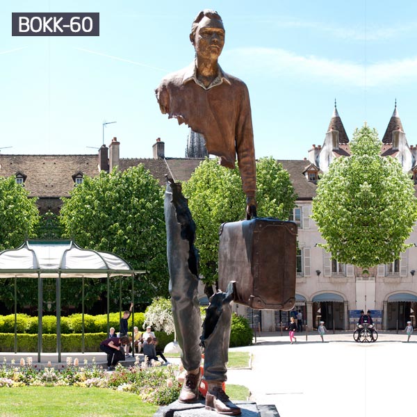 les voyageurs bruno catalano outdoor garden bronze statues for sale