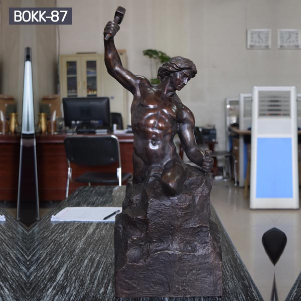 Bronze casting garden sculpture of the self made man for sale