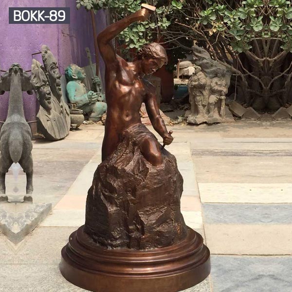 Buy 40 inches bronze casting self made man statue for sale