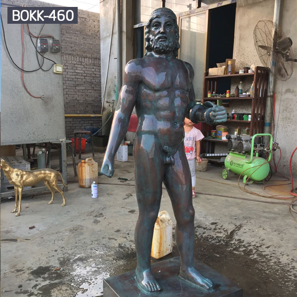 Black bronze casting nude man outdoor garden statues to buy