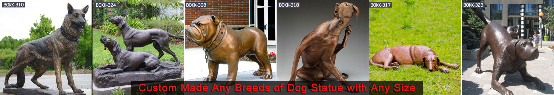Bronze Bulldog Decor Dog Statues for Outside for Memorial