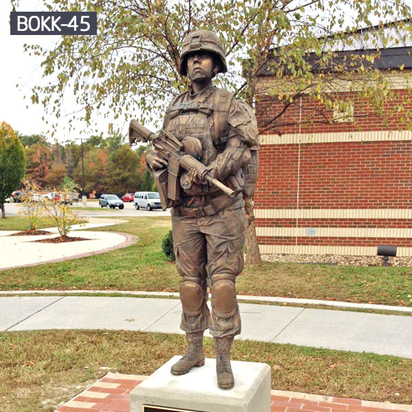 custom made bronze solider statue replica for memorial BOKK-45