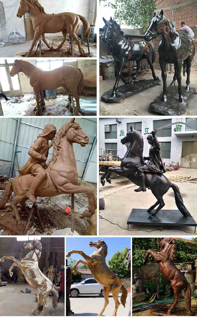 antique bronze racing horse statue for sale