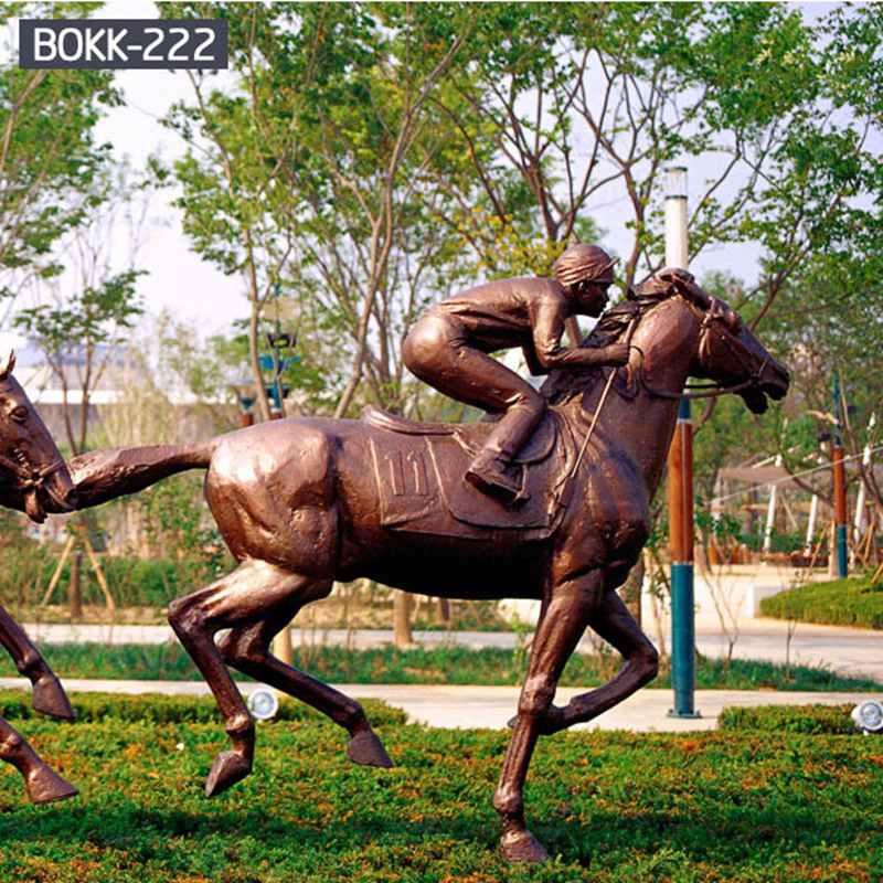 antique bronze racing horse statue for sale