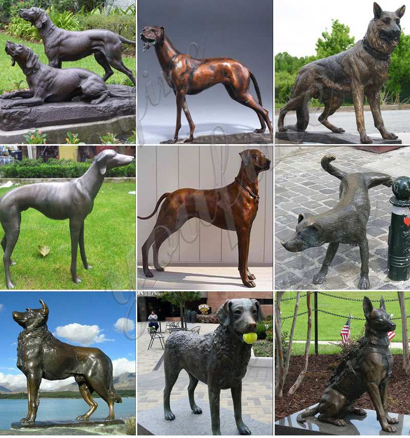 custom bronze dog statue-YouFine Sculpture